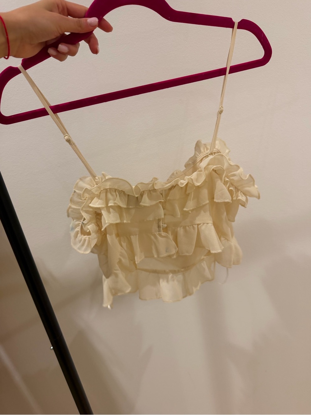 Bardot Cream Ruffle Cami Set - Picture 7 of 10